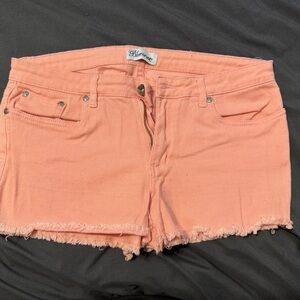 Women's coral Denim Shorts